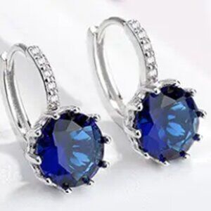 Lymphatic Germanium Magnetology Drainage Silver Electro-Plated Hoop Earrings